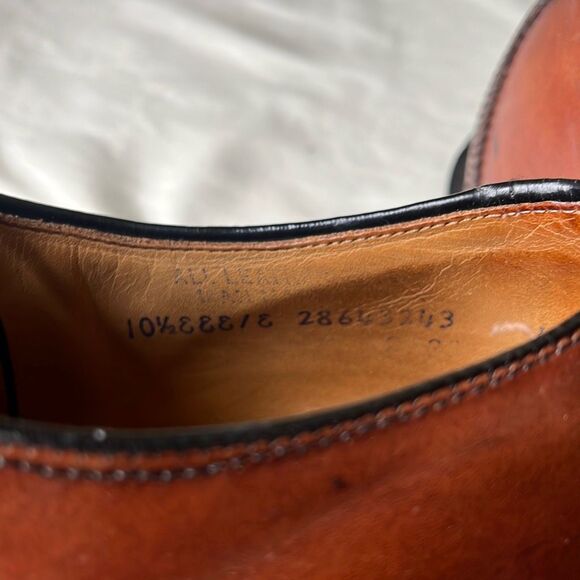 Vintage USA Leather Oxford Dress Shoesβ 10.5 Mahogany Brown - Picture 9 of 10